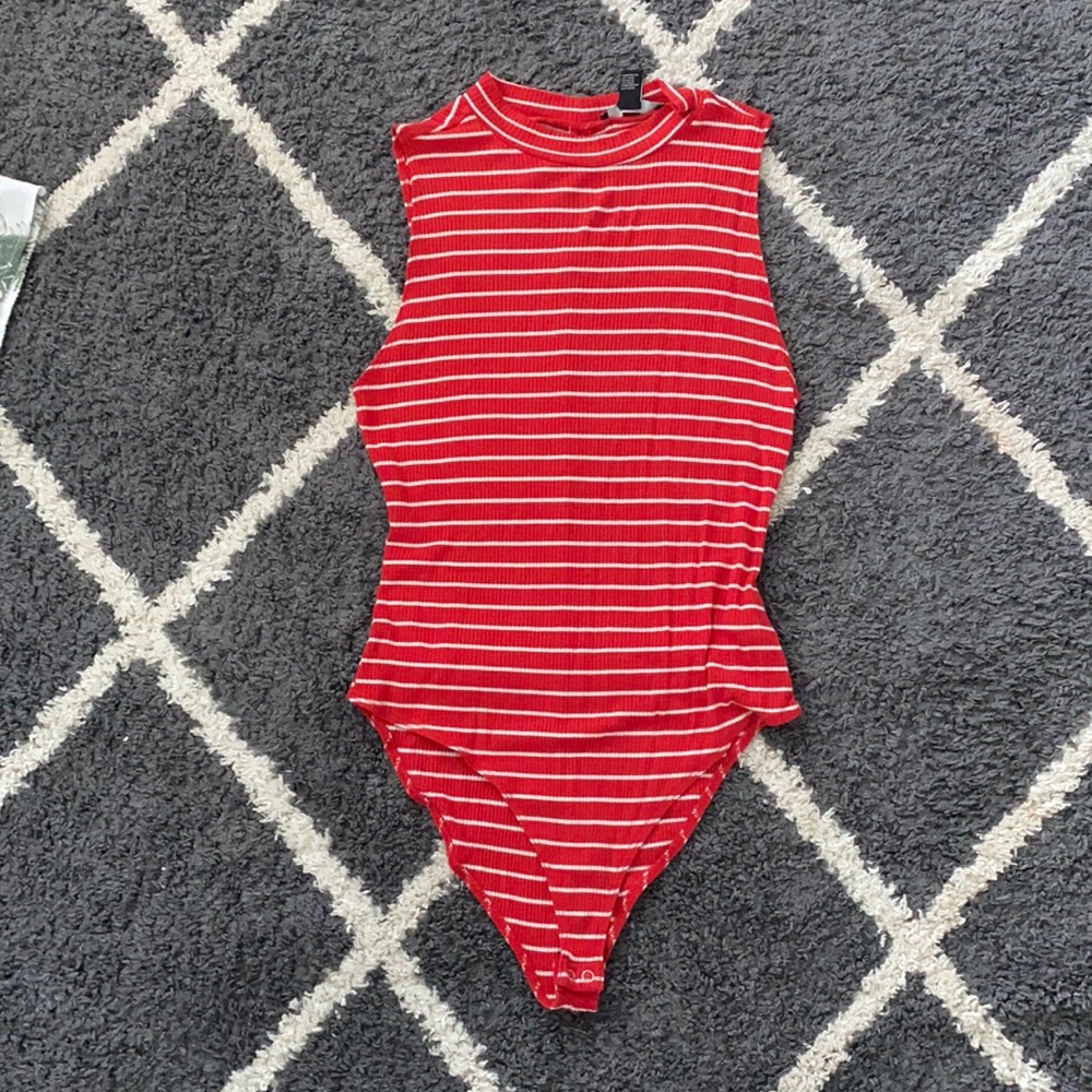 Forever 21 Striped Bodysuit